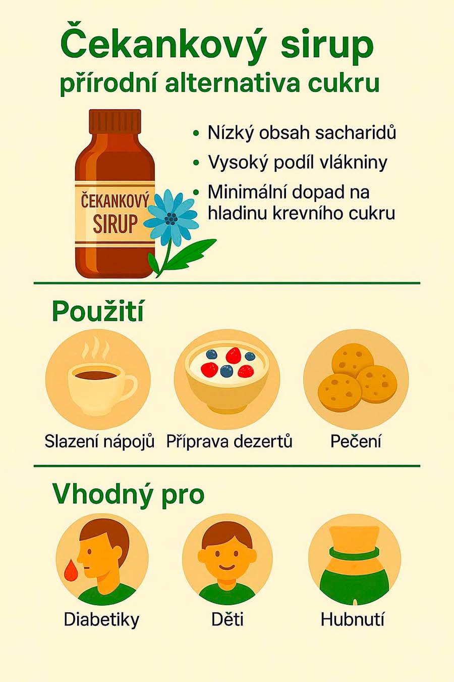 Použití čekankového sirupu